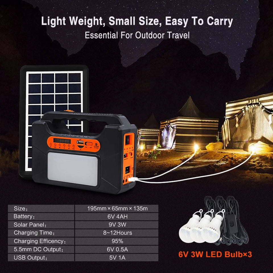 MINI CARGADOR GENERADOR DE ENERGIA CON PANEL SOLAR